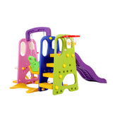 Slide & Swing Set with 2 Basketball Hoops and Soccer Goal