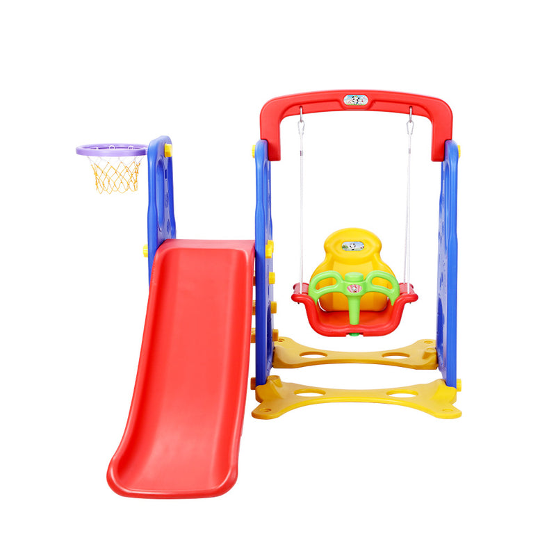 Slide & Swing Set with Basketball Hoop 1.20m