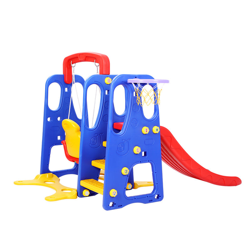 Slide & Swing Set with Basketball Hoop 1.20m