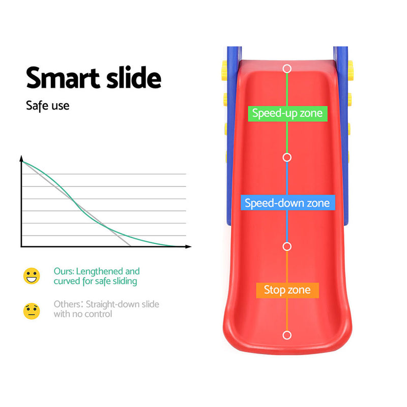 Slide & Swing Set with Basketball Hoop 1.20m