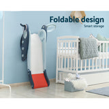 Kids Slide Set with Basketball Hoop & Ring Toss (Light Blue)