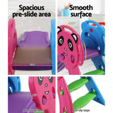 Panda Slide Set with Basketball Hoop Indoor Outdoor 1.0m (Blue/Purple)