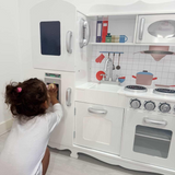 Kids Apartment-Style Wooden Kitchen Play Set with Appliances