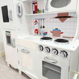 Kids Apartment-Style Wooden Kitchen Play Set with Appliances