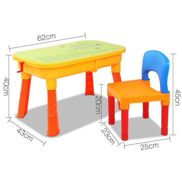 Kids Sand and Water Table Play Set with Chair