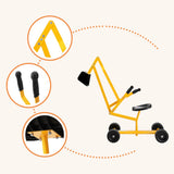 Kids Sandpit Digger with Rotating Seat (Yellow)