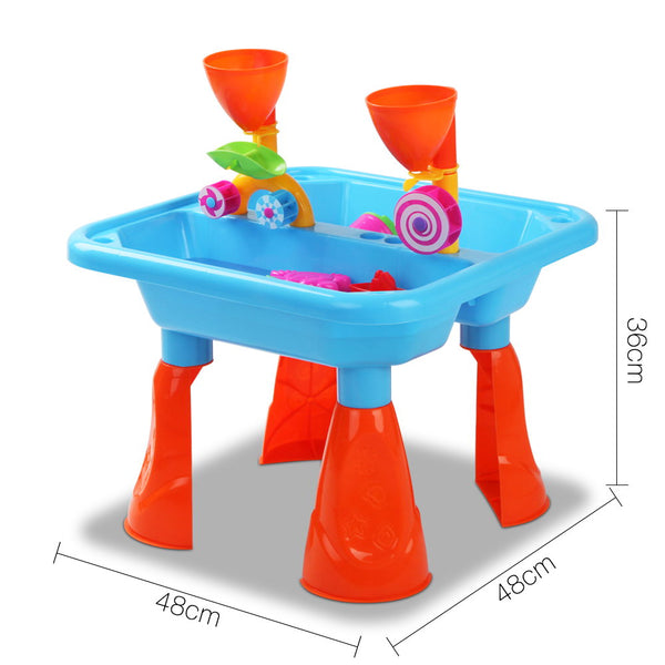 Kids Double-Funnel Sand and Water Table Play Set