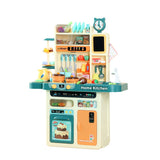 Kids Pretend Stand Up Cooking Station with Steam and Light Cooking Functions