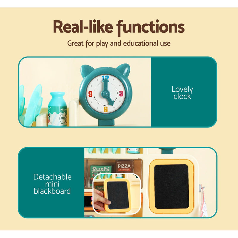 Kids Pretend Stand Up Cooking Station with Steam and Light Cooking Functions