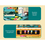 Kids Pretend Stand Up Cooking Station with Steam and Light Cooking Functions