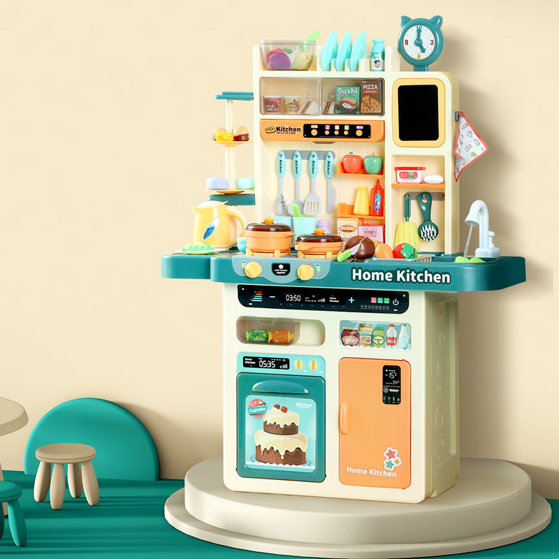 Kids Pretend Stand Up Cooking Station with Steam and Light Cooking Functions