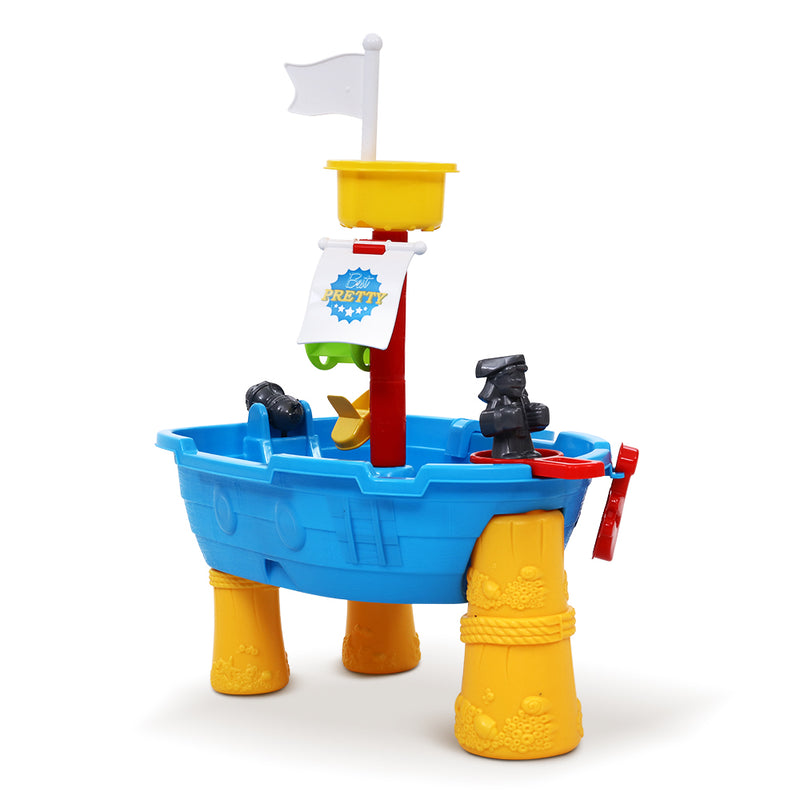 Kids Boat-Themed Water Table Sandpit Playset