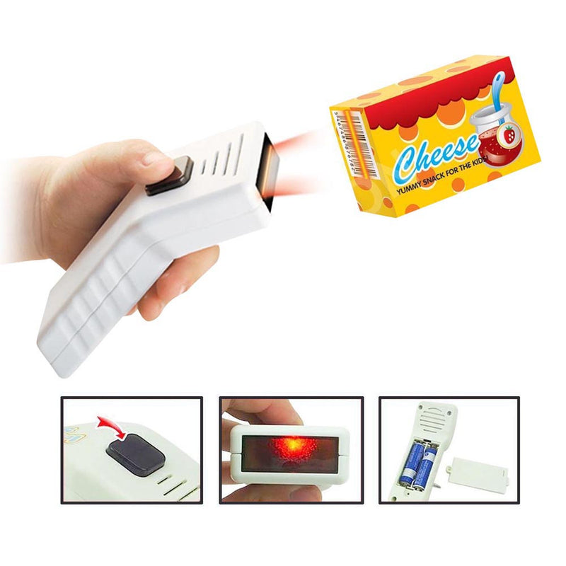 Kids Pretend Supermarket Checkout with Scanner, Cash Register, Trolley and Products