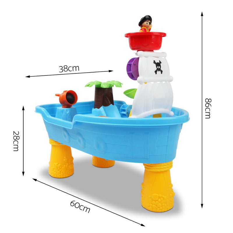 Kids Pirate Ship Sand and Water Table Play Set