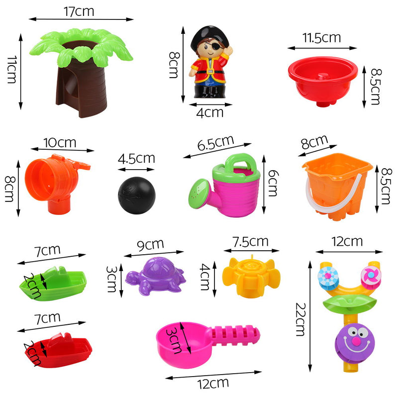 Kids Pirate Ship Sand and Water Table Play Set