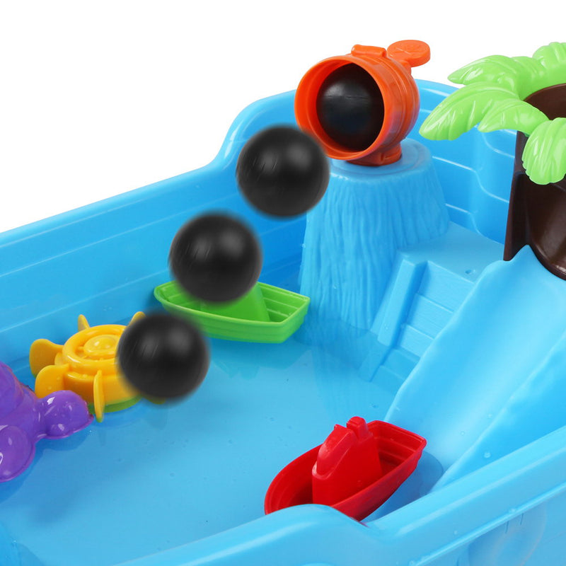 Kids Pirate Ship Sand and Water Table Play Set