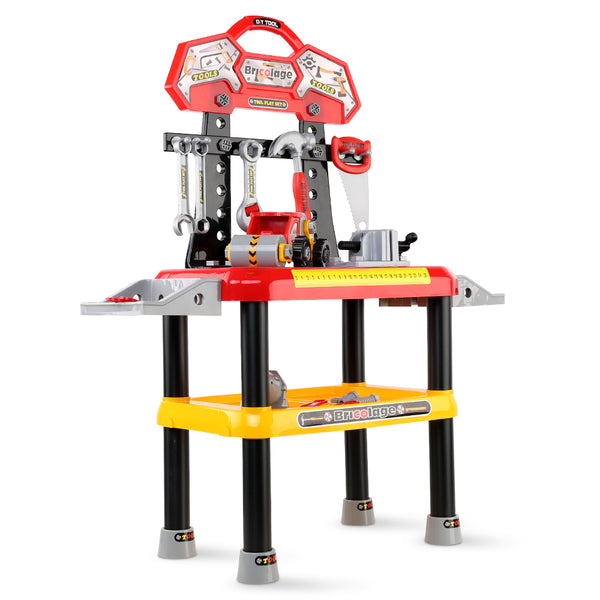 Kids Truck-Builder Workbench Play Set with Vice & Tools
