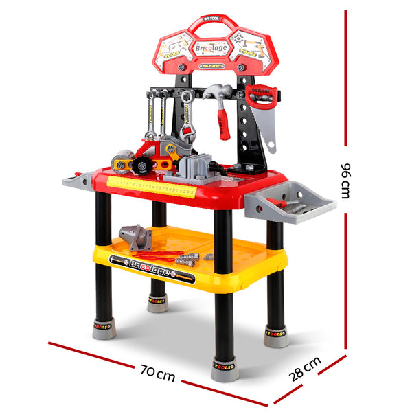 Kids Truck-Builder Workbench Play Set with Vice & Tools