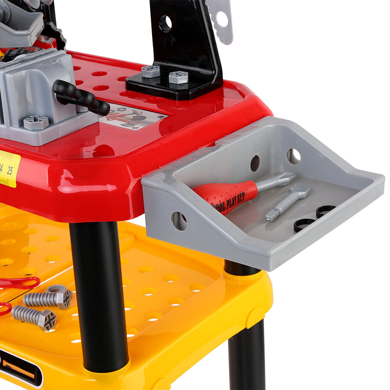 Kids Truck-Builder Workbench Play Set with Vice & Tools