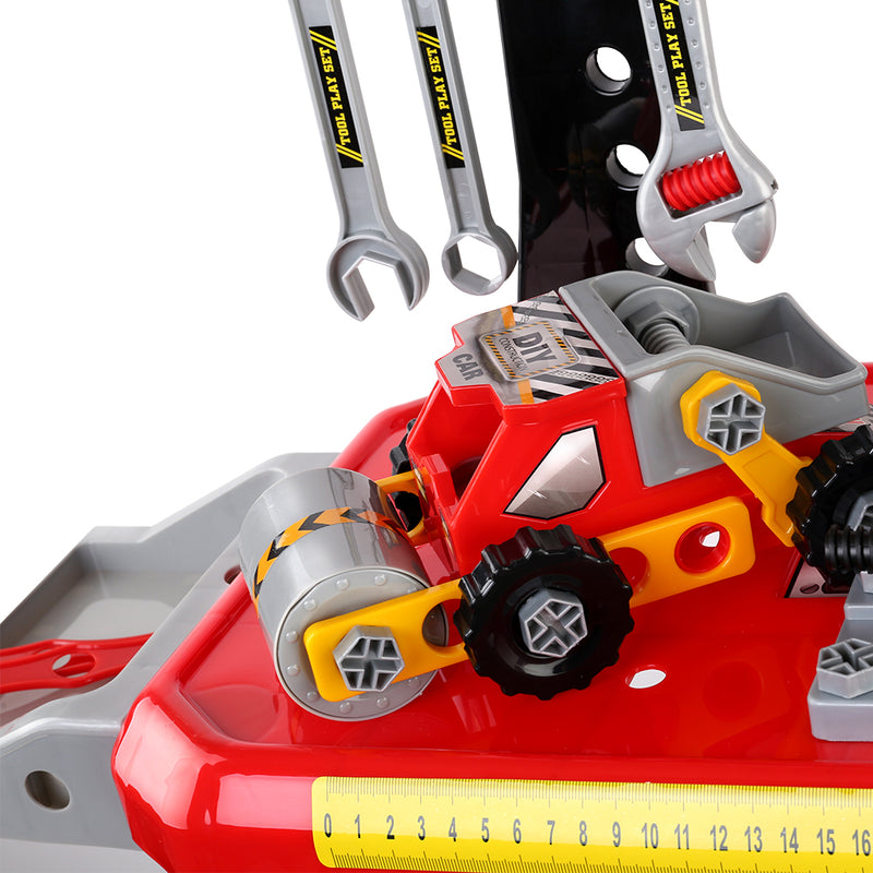 Kids Truck-Builder Workbench Play Set with Vice & Tools