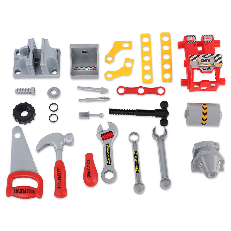 Kids Truck-Builder Workbench Play Set with Vice & Tools