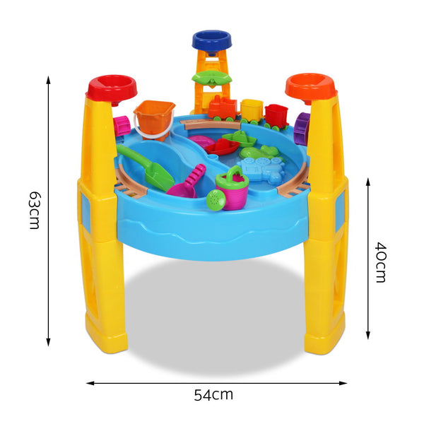 Kids Sand and Water Table Play Set with Umbrella