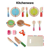 Kids Pretend Kitchen Wooden Accessories and Magnetic Ingredients