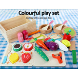 Kids Pretend Kitchen Wooden Accessories and Magnetic Ingredients