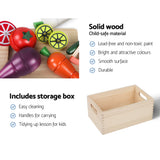 Kids Pretend Kitchen Wooden Accessories and Magnetic Ingredients