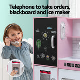Kids Modern Classic Style Wooden Kitchen Play Set With Appliances & Accessories