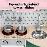Kids Wooden Kitchen Play Set with Stove, Oven, Ice Maker Fridge & Phone
