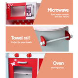 Kids Wooden Kitchen Play Set with Fridge and Oven