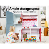 Kids Wooden Kitchen Play Set with Fridge and Oven