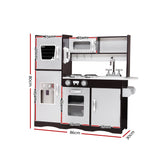 Kids Sleek-Design Wooden Kitchen Play Set with Appliances