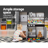 Kids Sleek-Design Wooden Kitchen Play Set with Appliances
