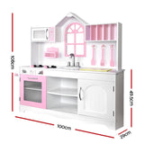 Kids Wooden Kitchen Play Set with Sink, Appliances and Storage - Home Style (Pink)&nbsp;