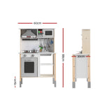 Kids Wooden Kitchen Play Set with Rangehood & Appliances