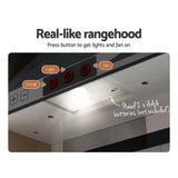 Kids Wooden Kitchen Play Set with Rangehood & Appliances