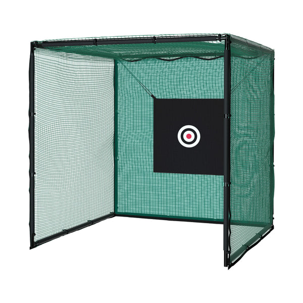 Golf Practice Net Hitting Cage with Steel Frame - 3.0m Black & Green