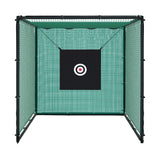 Golf Practice Net Hitting Cage with Steel Frame - 3.0m Black & Green