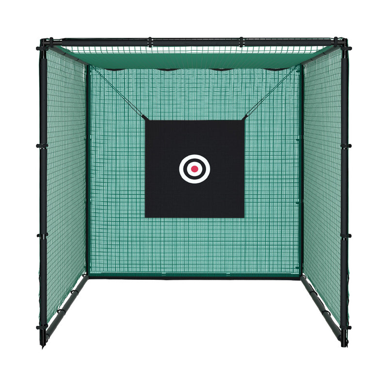 Golf Practice Net Hitting Cage with Steel Frame - 3.0m Black & Green