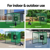 Golf Practice Net Hitting Cage with Steel Frame - 3.0m Black & Green
