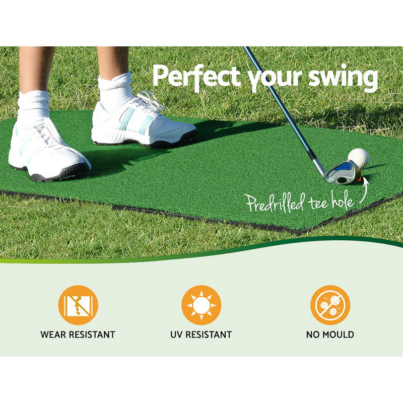Golf Practice Net plus Tee Mat for Training - 3.5m Black