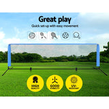 Kids 3m Adjustable Height Portable Badminton & Volleyball Net Kit