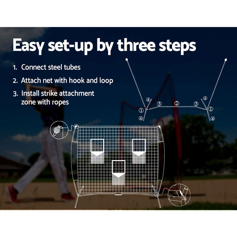Portable Football/Soccer Training Goal Net with 3 Target Zones