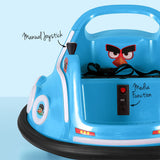 Kids Electric Ride On Angry Birds Dodgem/Bumper Car with optional Remote Control (Blue)