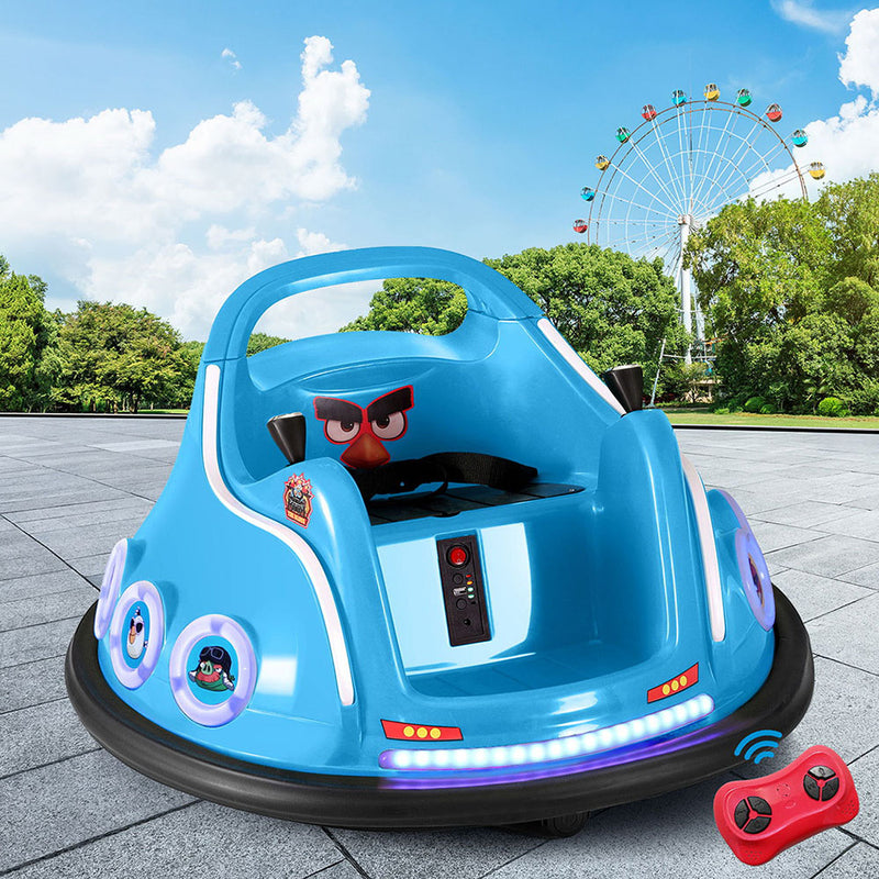 Kids Electric Ride On Angry Birds Dodgem/Bumper Car with optional Remote Control (Blue)