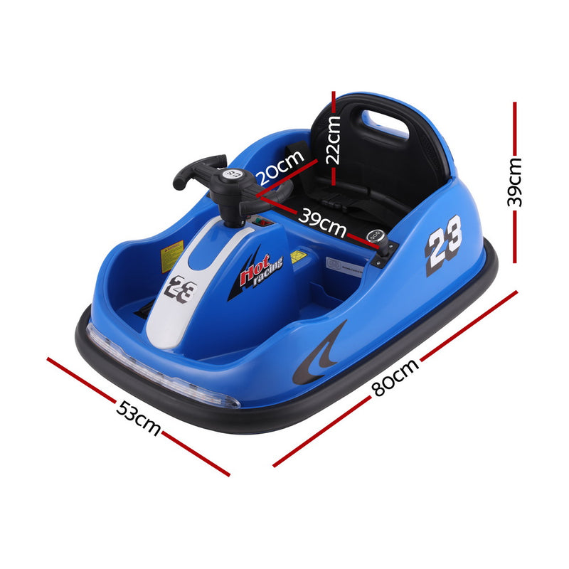 Kids Electric Ride On Dodgem/Bumper Car with optional Remote Control (Blue)
