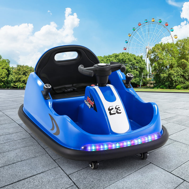 Kids Electric Ride On Dodgem/Bumper Car with optional Remote Control (Blue)