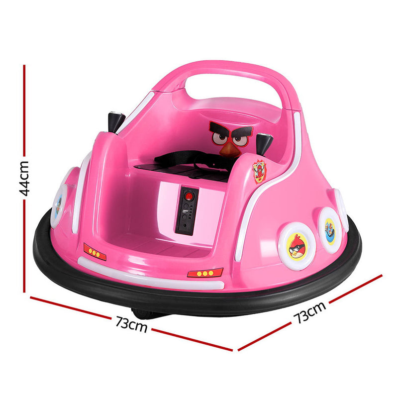 Kids Electric Ride On Angry Birds Dodgem/Bumper Car with optional Remote Control (Pink)